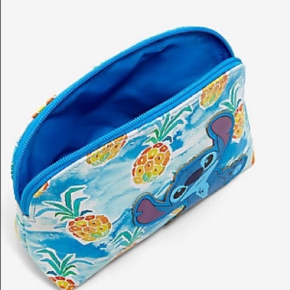 LOUNGEFLY DISNEY STITCH PINEAPPLES MAKEUP BAG - Picture 3 of 3